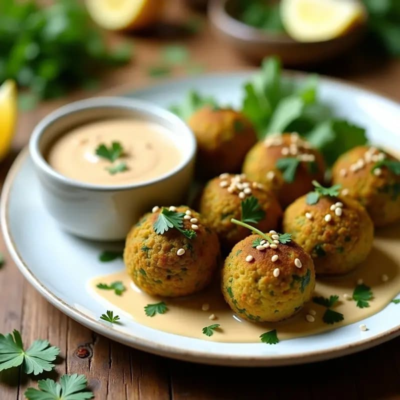 Falafel de Garbanzos Verdes y Cilantro: Receta Egipcia en Olla Rápida