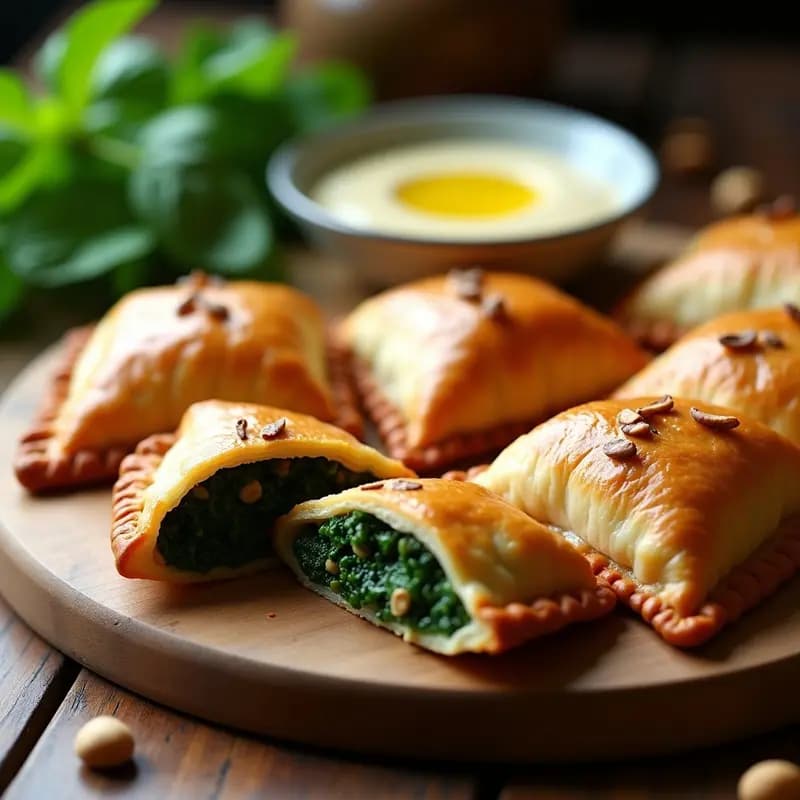 Fatayer de Espinacas y Piñones: Empanadas Libanesas Veganas en Airfryer