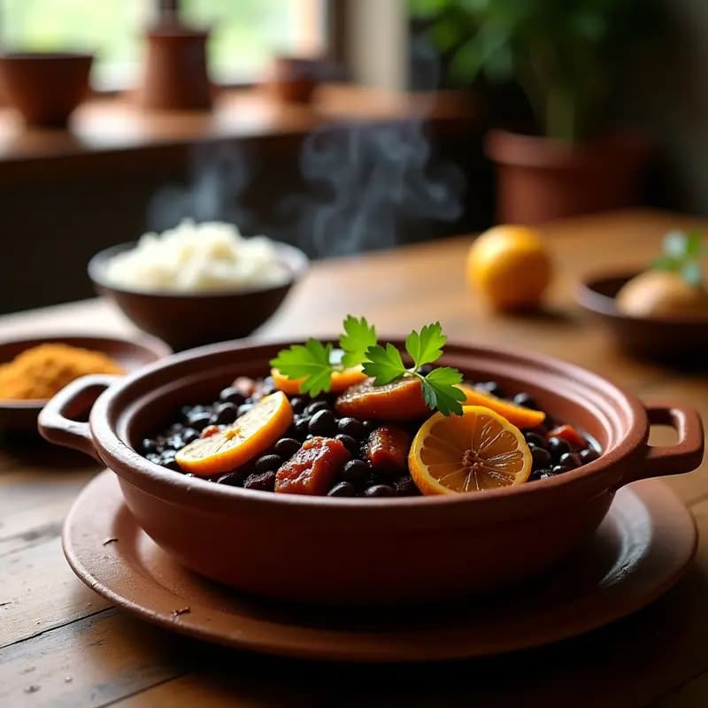 Feijoada Brasileira con Seitán y Naranjas: Estofado de Inspiración Vegana y Alto en Hierro