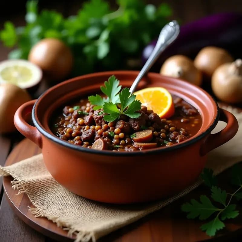 Feijoada de Hongos Shiitake y Berenjena: Estofado Brasilero Vegano y Under 300 Calorías