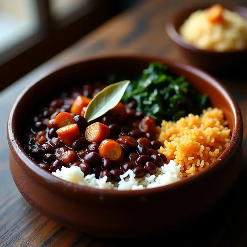 Feijoada Brasileña de Jackfruit y Chorizo Vegano: Receta en Olla Lenta con Acompañamientos
