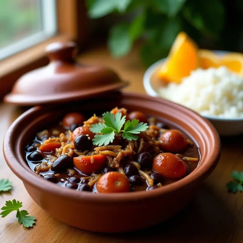 Feijoada Vegetariana con Jackfruit y Chorizo Vegano: Estofado Brasilero Sin Carne