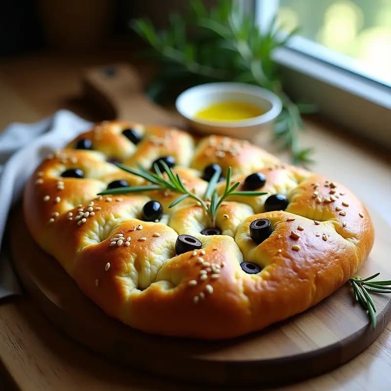 Focaccia de Harina de Garbanzo y Romero: Pan Italiano Sin Gluten y Vegano