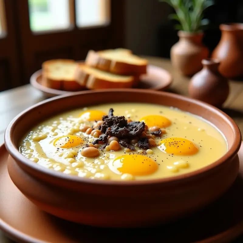 Gachas de Harina con Manteca Ibérica y Trufa: Receta Extremeña Gourmet en 25 Minutos