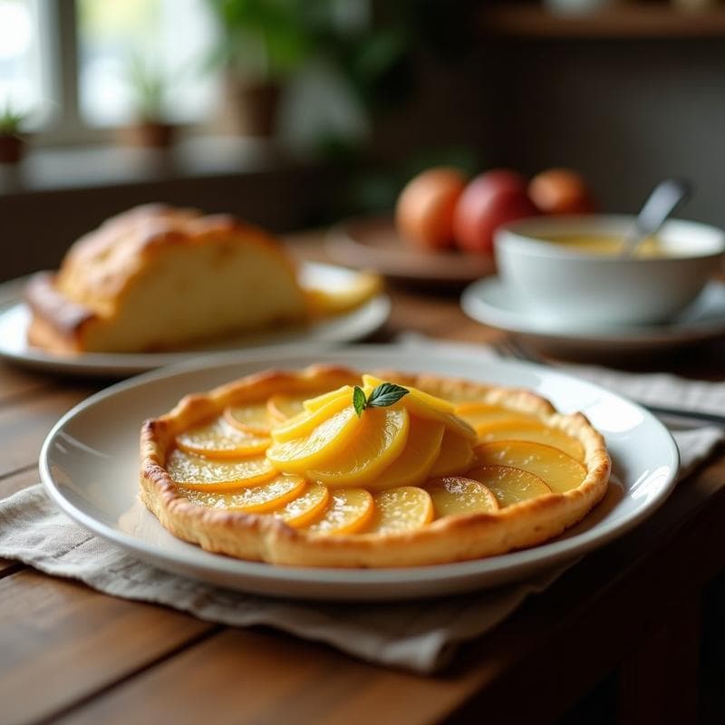 Galette de Manzana sin Masa con Crema de Almendras: Postre Francés Keto y Sin Harina