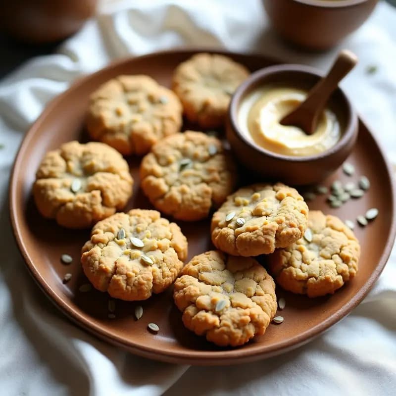 Galleta de Avena y Semillas de Cáñamo con Crema de Anacardos: Desayuno Vegano Alto en Proteína