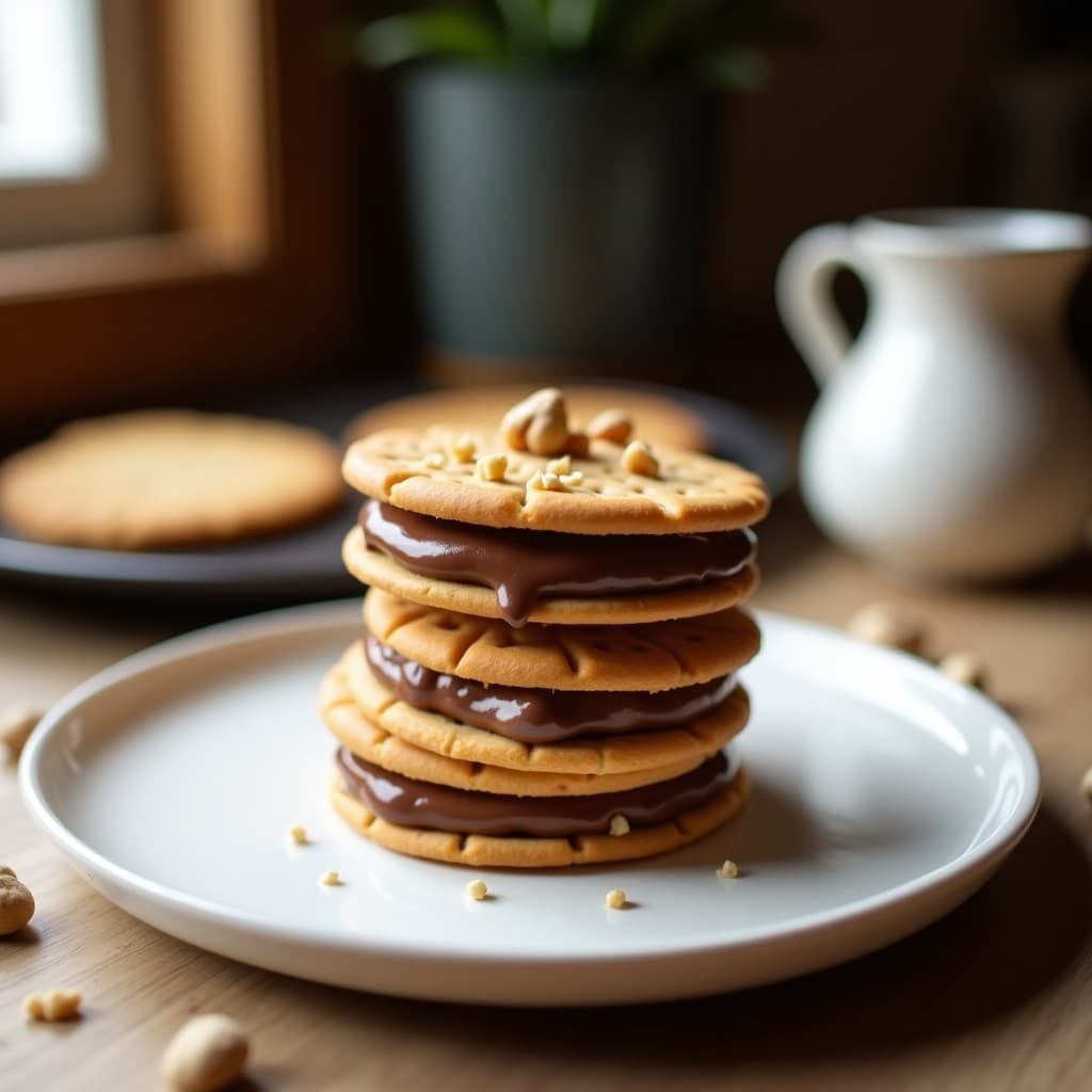Galletas de Galletita María y Nutella Vegana: Postre Rápido Sin Horno en 5 Minutos