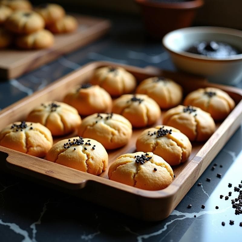 Galletas de Harina de Almendra y Crema de Sesamo Negro: Postre Keto y Sin Harina en 15 Minutos