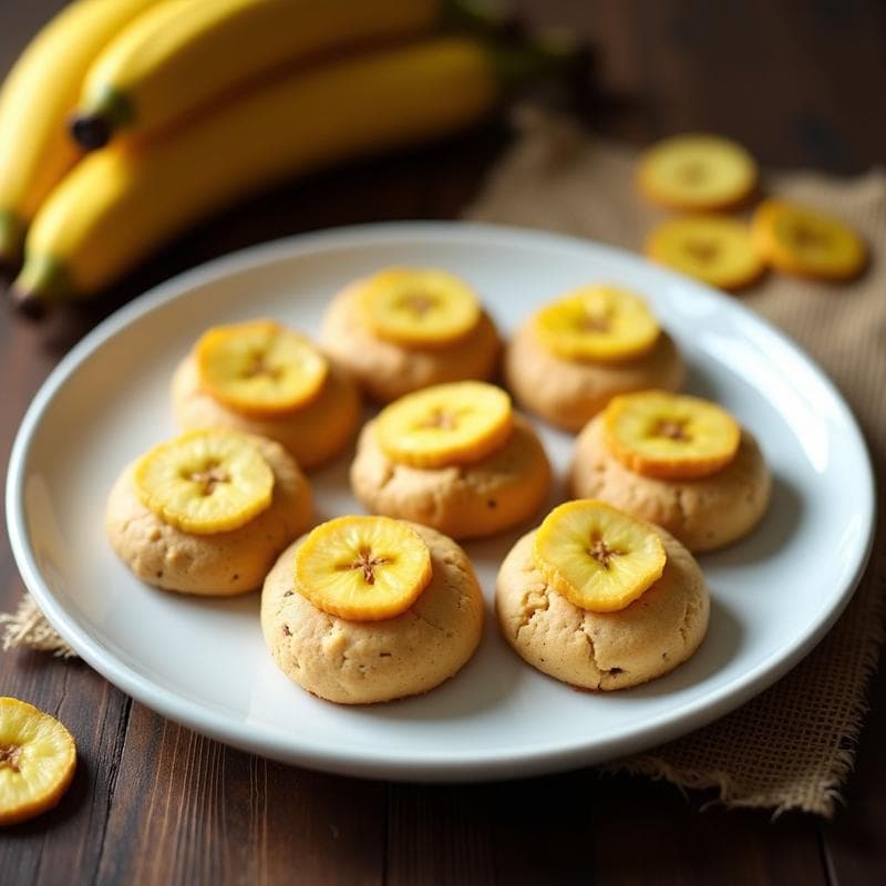Galletas de Proteína de Guisante con Chips de Plátano Macho: Desayuno Keto Sin Horno
