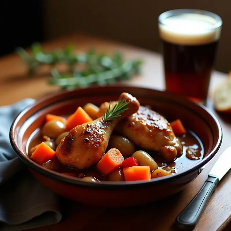 Gallina Pintada en Cerveza Negra: Receta en Olla Lenta con Sabor a Tradición