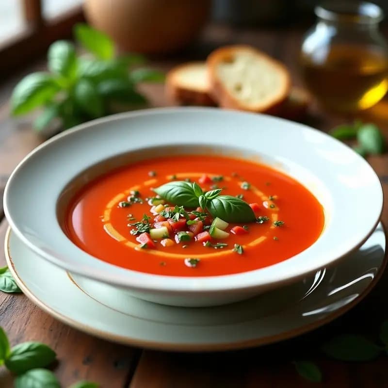 Gaspacho Andaluz: Receta de Crema Fría de Tomate en 10 Minutos Sin Cocción