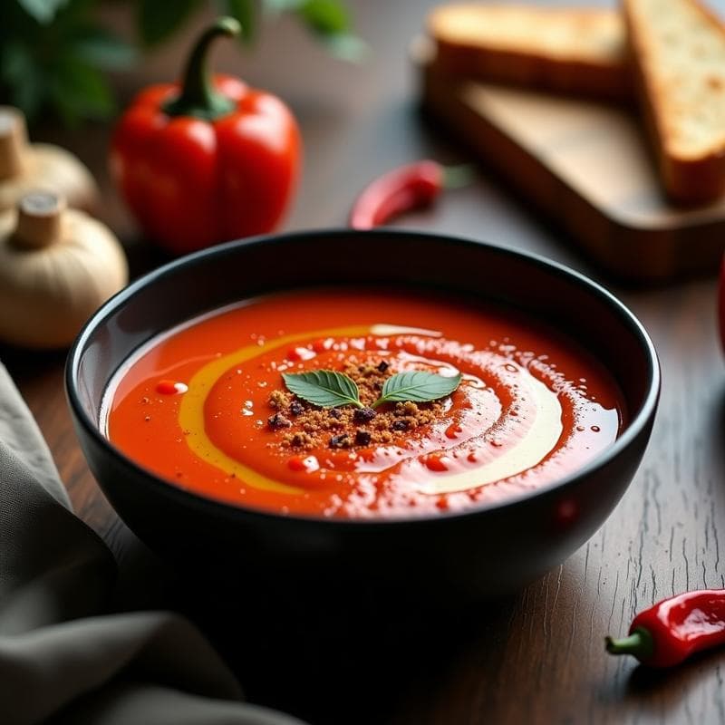 Gazpacho de Pimiento Choricero Vegano: Receta en Airfryer con Umami y Sin Gluten