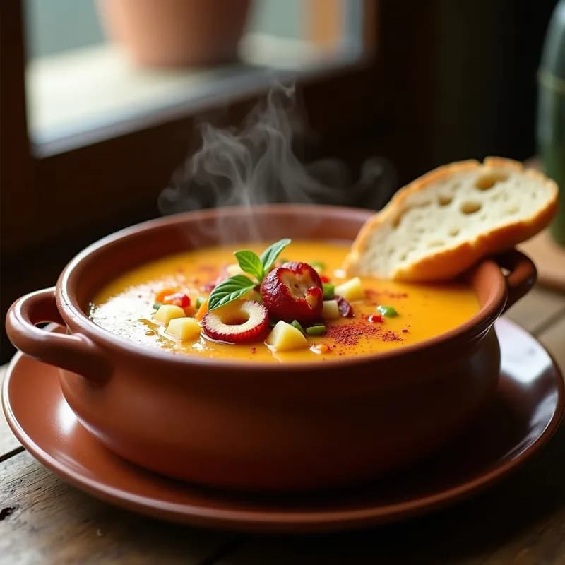 Gazpacho Gallego con Pulpo y Patata: Receta Tradicional y Nutritiva en 40 Minutos