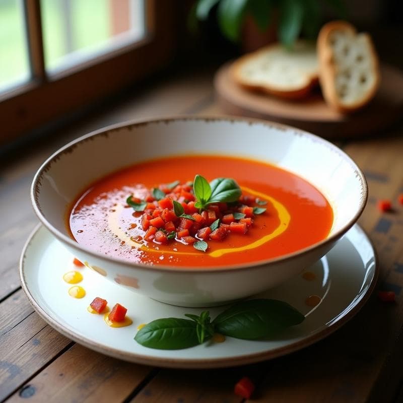 Gazpacho de Pimiento Asado Ahumado: Receta Fría con Toque a Leña en 15 Minutos