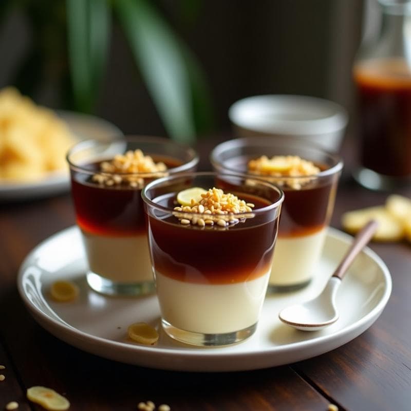 Gelatina de Café y Coconut Milk: Postre Vegano Keto con Toque Vietnamita