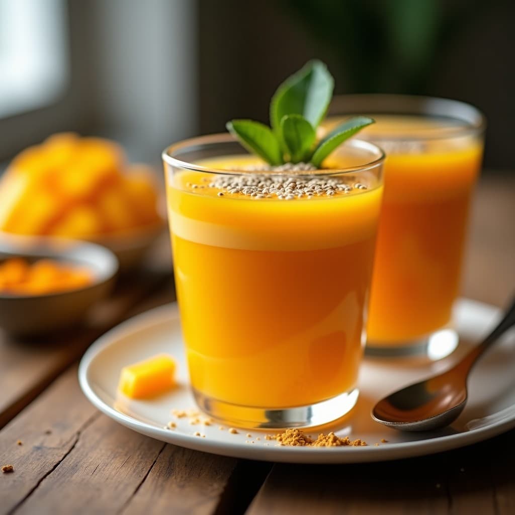 Gelatina de Mango y Cúrcuma: Postre Indú Sin Azúcar con Propiedades Antiinflamatorias