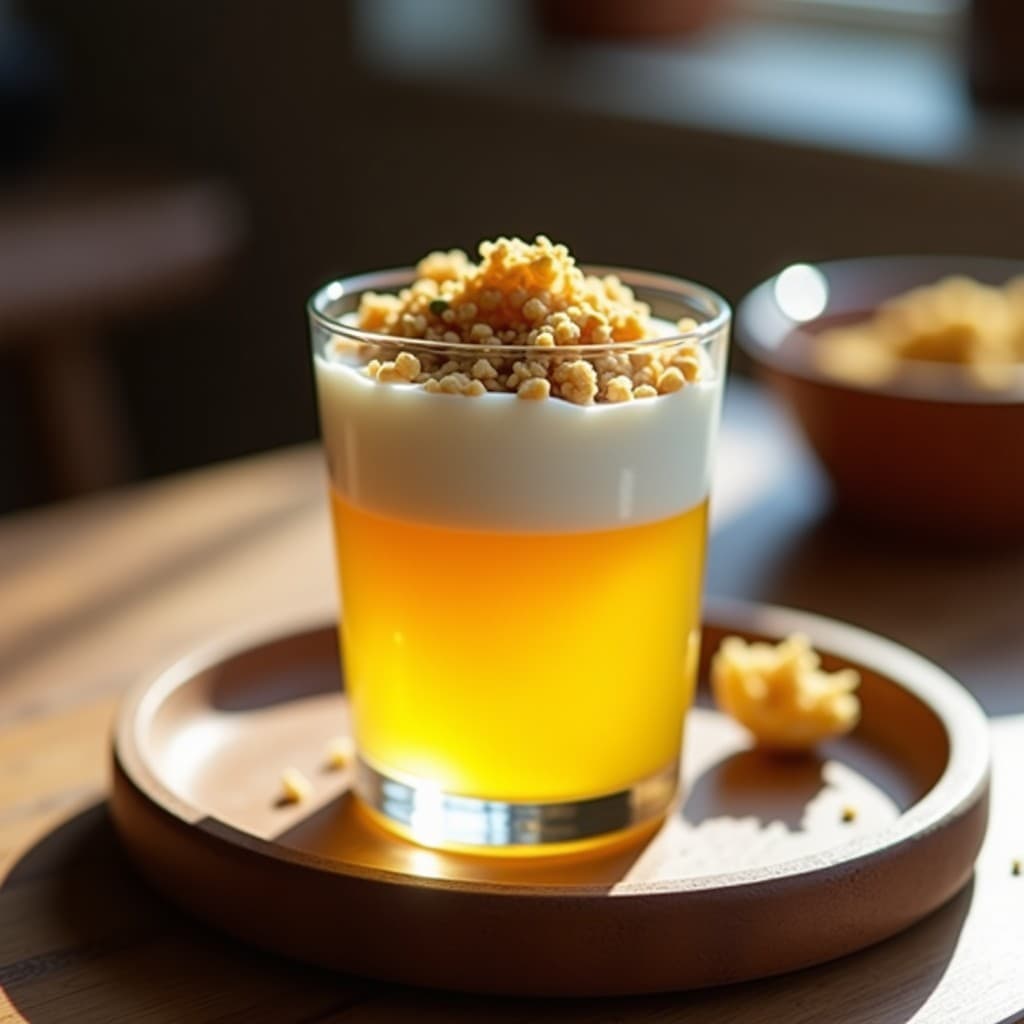 Gelatina de Maracuyá y Yogur Griego con Granola de Quinoa: Postre Peruano Proteico
