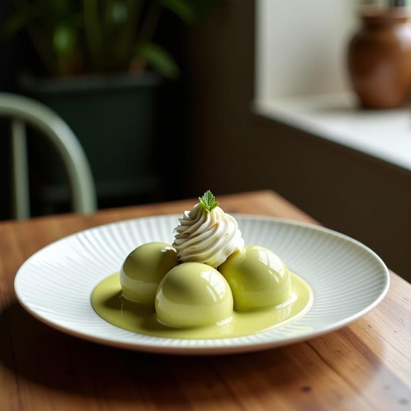 Gelato de Pistacho y Cardamomo: Postre Italiano Keto con Eritritol y Crema de Coco