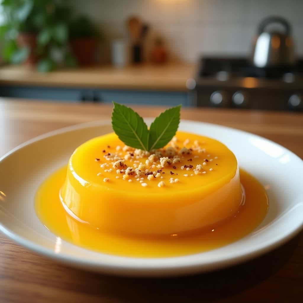 Gelée de Mango y Chili con Hoja de Santa María: Postre Tailandés Vegano Sin Azúcar