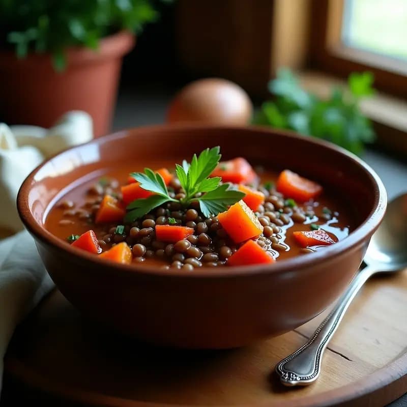 Goulash Húngaro de Lentejas: Receta Vegana y Alta en Hierro en Olla Rápida