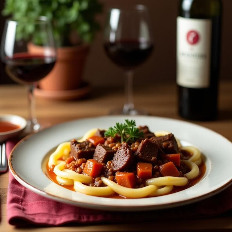 Goulash de Ternera con Vino Tinto: Receta Húngara en Olla Lenta y Tradicional