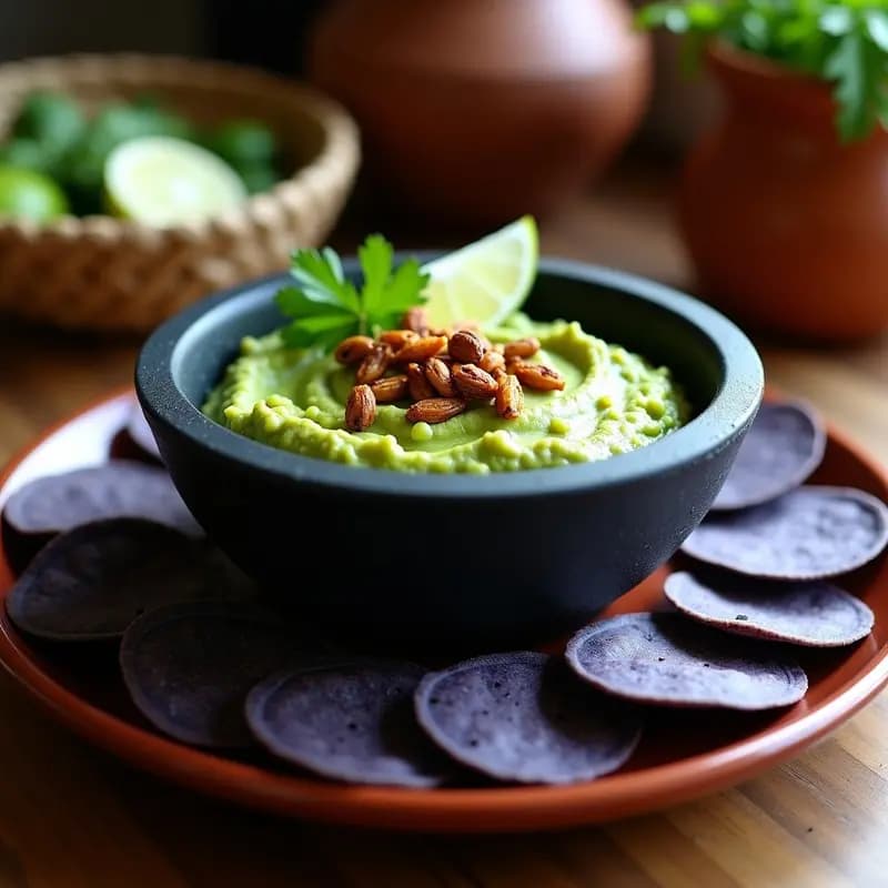 Guacamole con Chapulines: Dip Mexicano Tradicional con Insectos Comestibles
