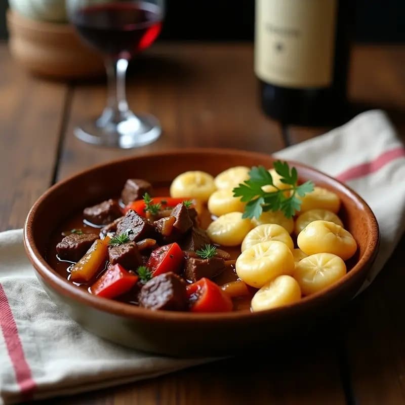 Gulasch de Ternera con Ñoquis de Patata: Receta Húngara Tradicional en Olla Lenta