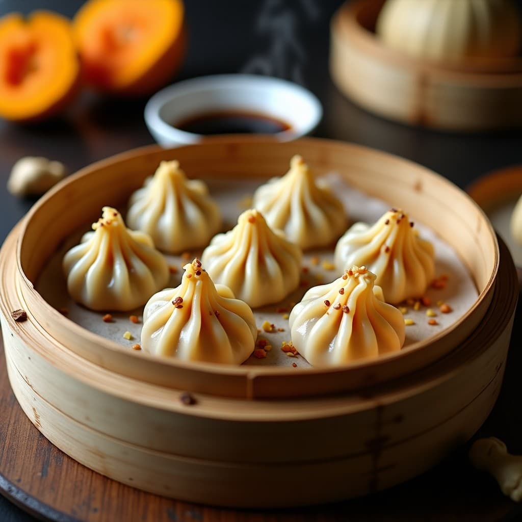 Gyoza de Calabaza Kabocha y Jengibre: Dumplings Japoneses Veganos al Vapor con Toque Dulce
