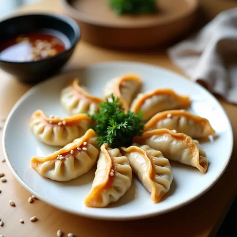 Gyoza de Champiñones Shitake y Jengibre: Receta Japonesa Sin Gluten con Salsa Umami