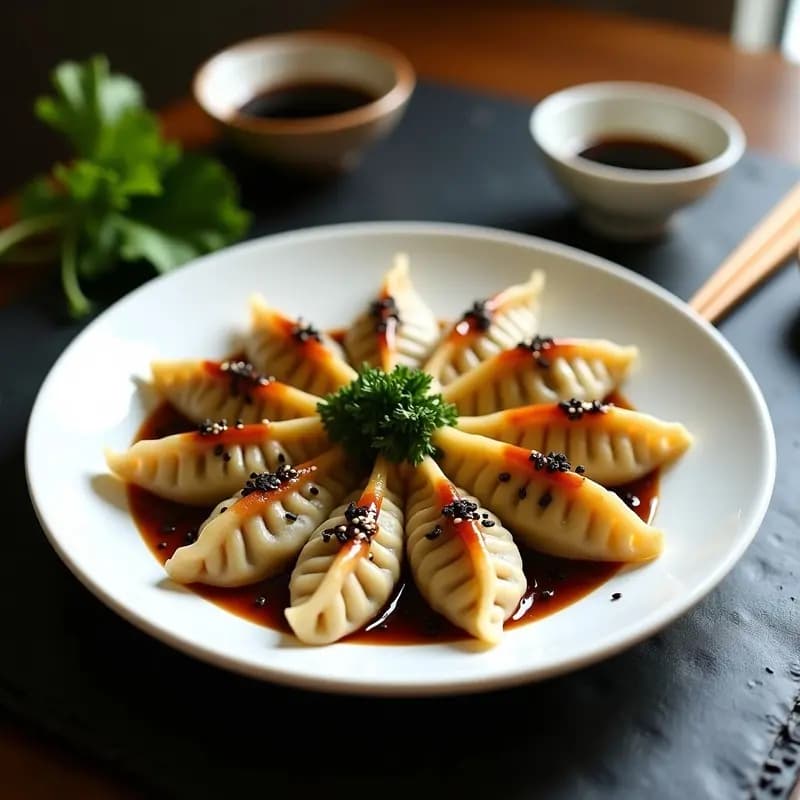 Gyoza de Col Rizada y Shiitake con Salsa Teriyaki: Receta Japonesa de Street Food Vegana