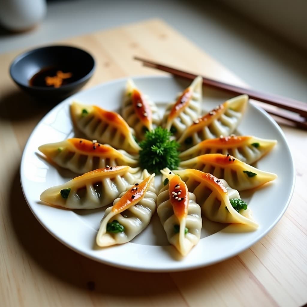 Gyoza de Col Rizada y Champiñones Shimeji: Receta Japonesa Vegana en Thermomix