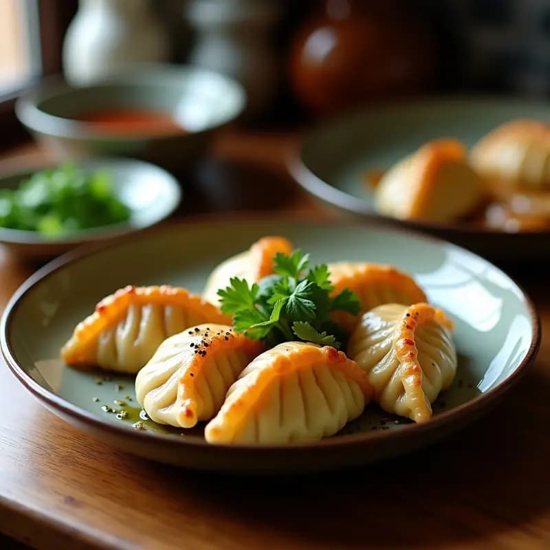 Gyoza Japoneses Rellenos de Col Rizada y Shitake: Receta Vegana al Vapor en 20 Minutos
