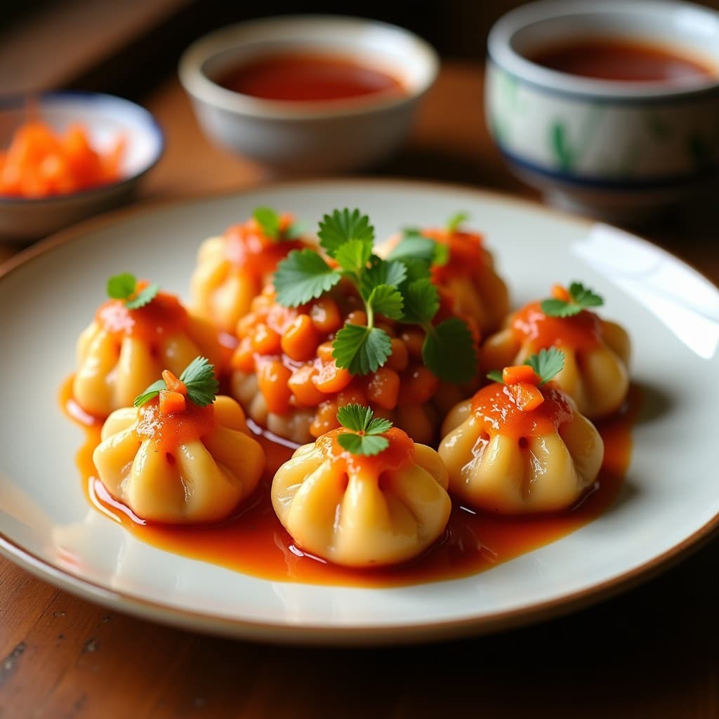Gyoza de Coliflor y Kimchi con Salsa de Gochujang: Aperitivo Coreano Keto en Airfryer