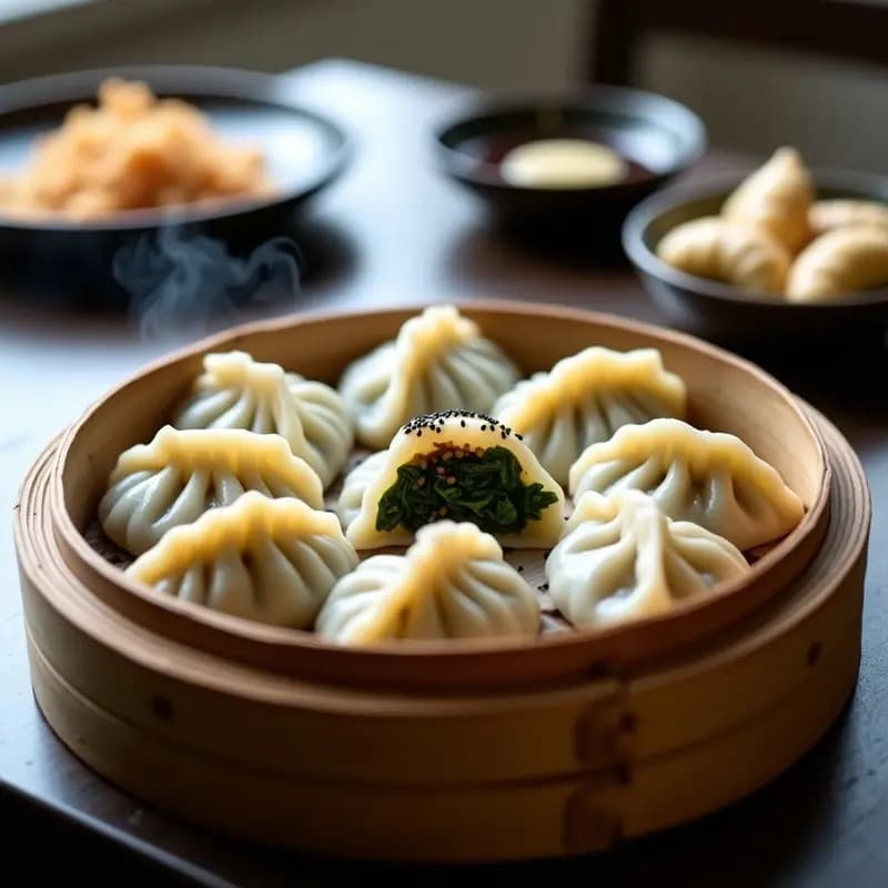 Gyoza al Vapor con Espinacas y Shitake: Receta Japonesa de Dumplings Veganos y Bajos en Calorías