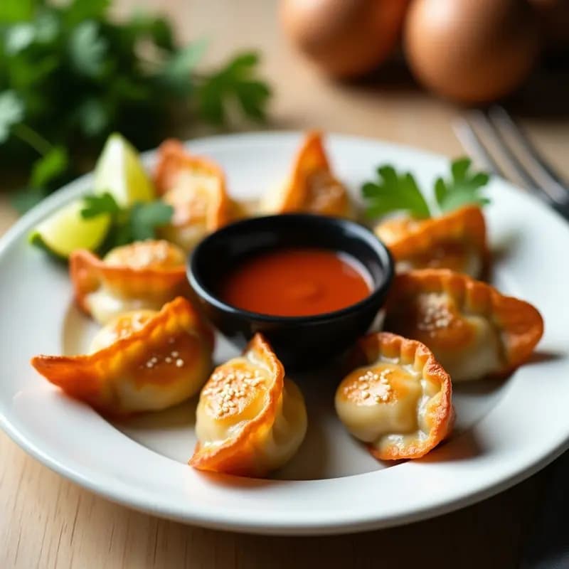 Gyoza de Langostinos y Cilantro con Salsa de Chile y Lima: Receta Japonesa en Airfryer