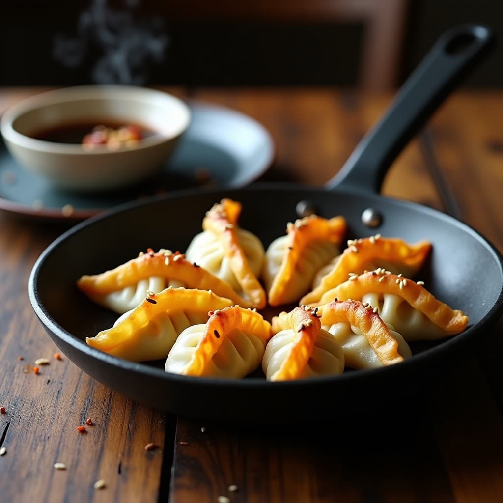 Gyozas de Coliflor y Queso Vegano: Receta Japonesa Keto en Sartén Antiadherente