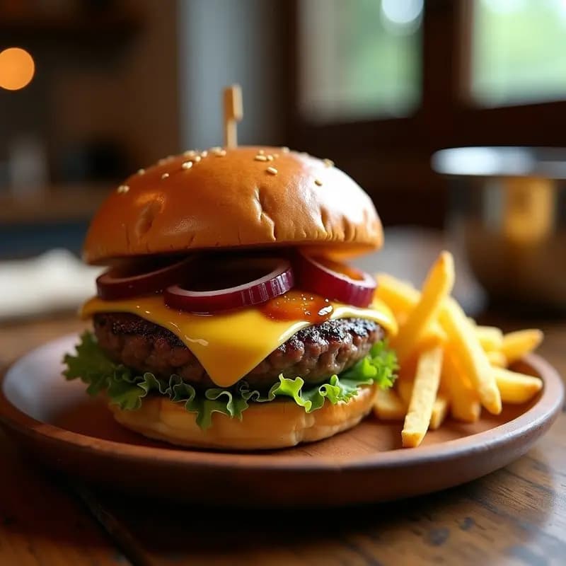 Hamburguesa con Pan de Brioche, Foie Gras y Reducción de Pedro Ximénez: Sofisticación Fast Food