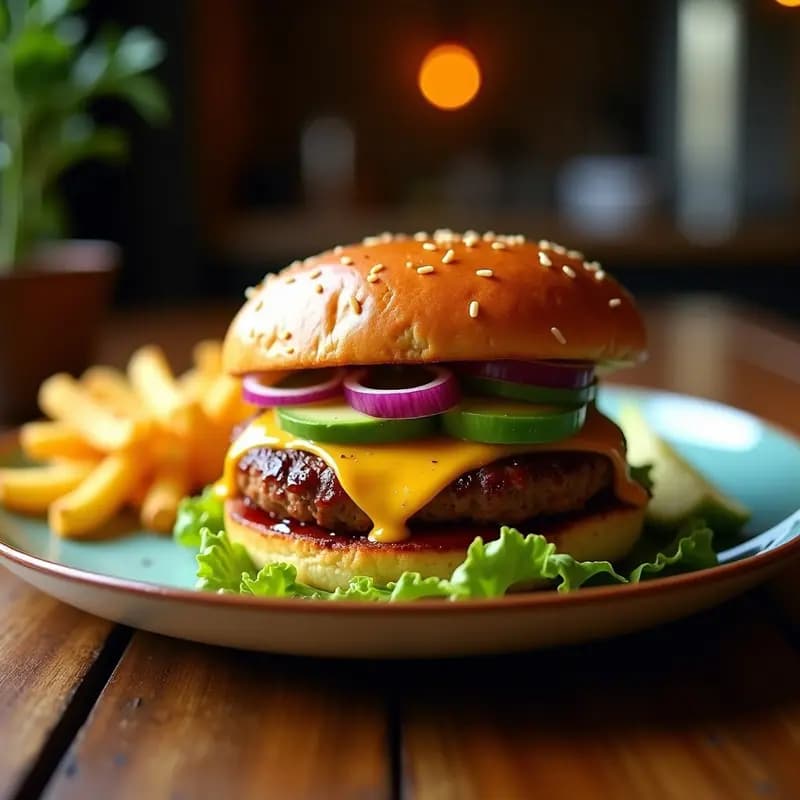 Hamburguesa de Chorizo con Queso Oaxaca y Aguacate: Receta Mexicana con Sabores Intensos
