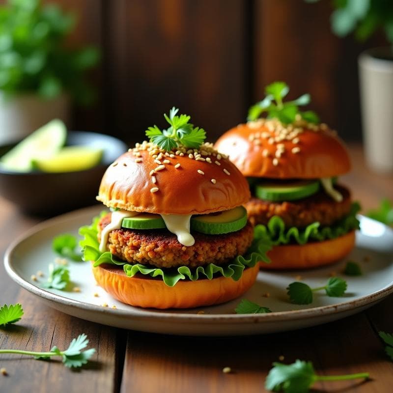 Hamburguesas de Jackfruit y Quinoa con Pan de Batata: Receta Vegana en Airfryer