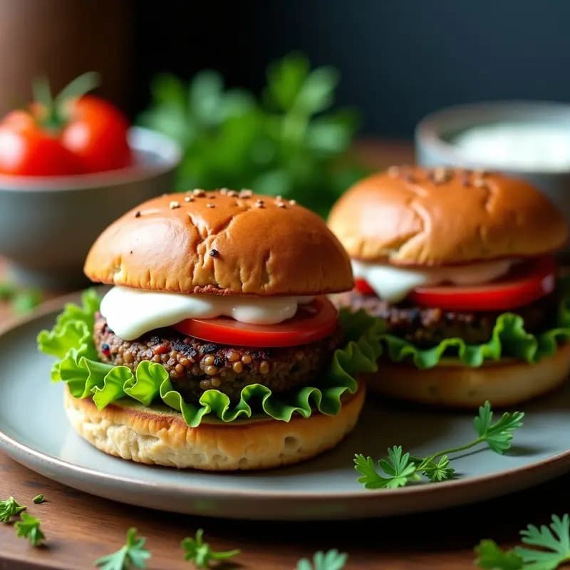 Hamburguesas de Lentejas Moradas y Berenjena Asada con Pan de Centeno: Receta Vegana en Thermomix