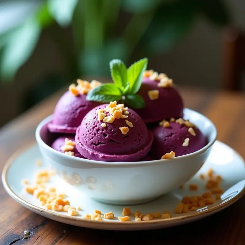 Helado de Açaí y Yogur Griego: Postre Brasileño Alto en Antioxidantes en 10 Minutos