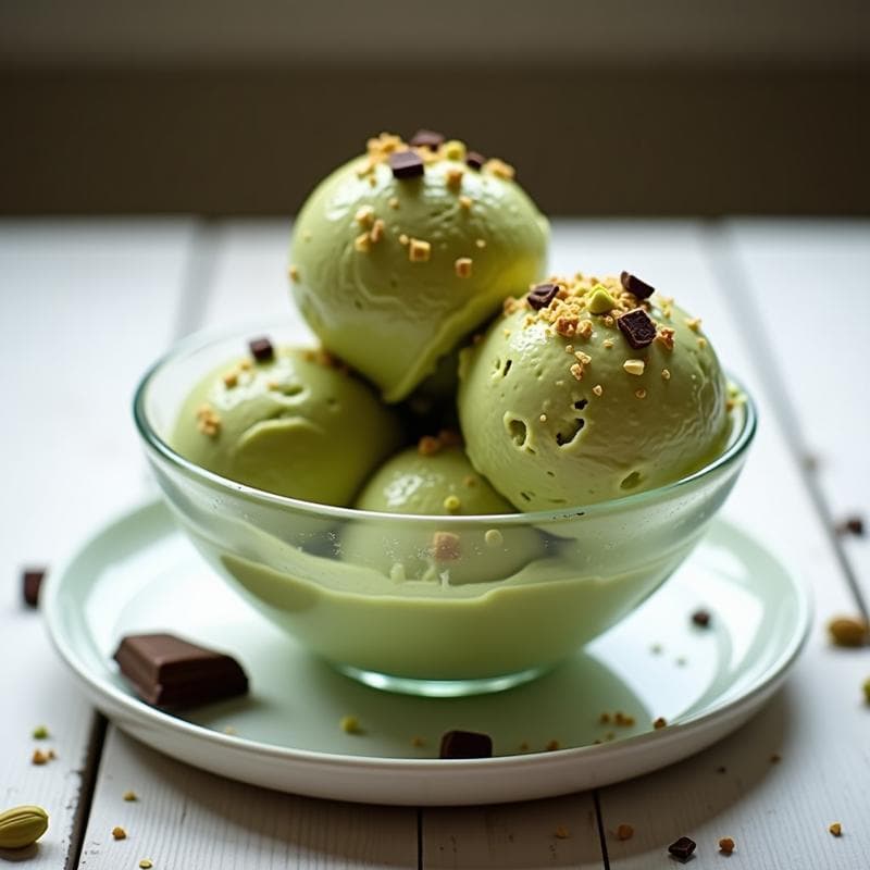 Helado de Aguacate y Pistacho: Postre Keto Sin Lácteos y Sin Azúcar en 10 Minutos