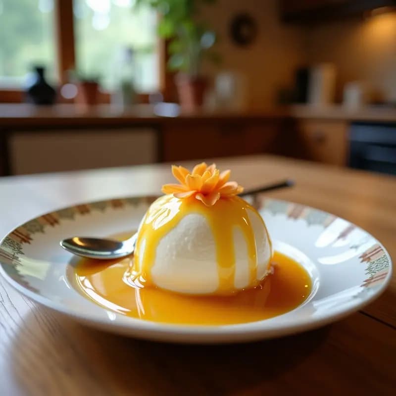 Helado de Azafrán y Miel con Nitrógeno Líquido: Postre Español Instantáneo en 2 Minutos