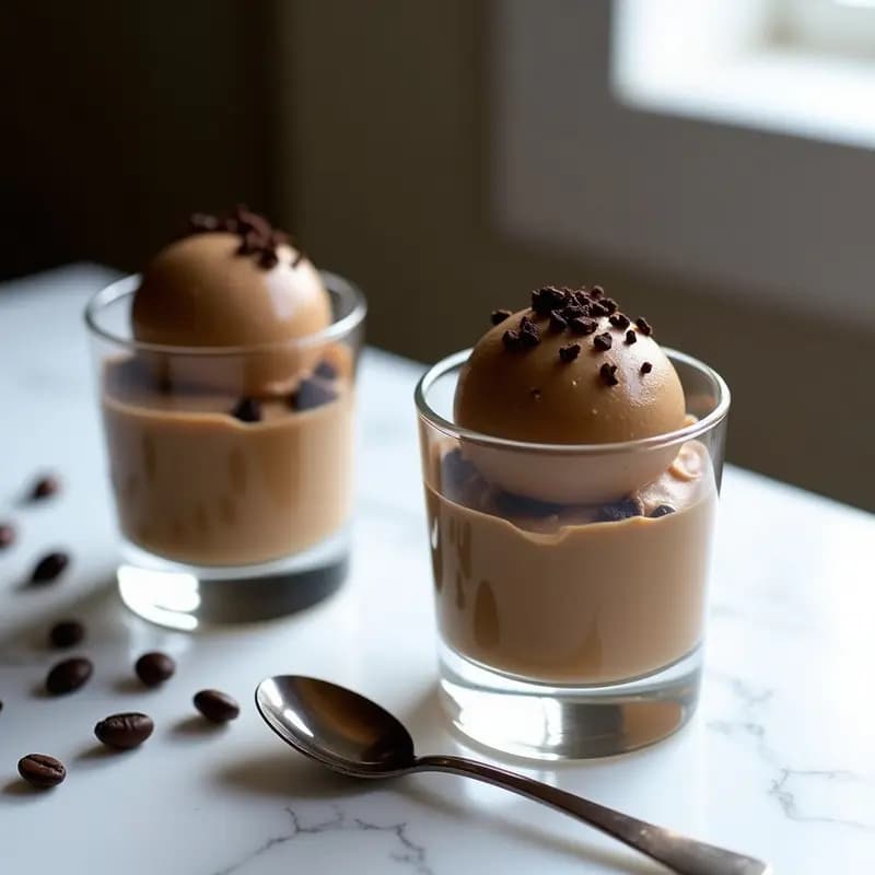 Helado de Café Bulleproof con Grasas MCT y Cacao Nibs: Postre Keto Energético en 3 Ingredientes