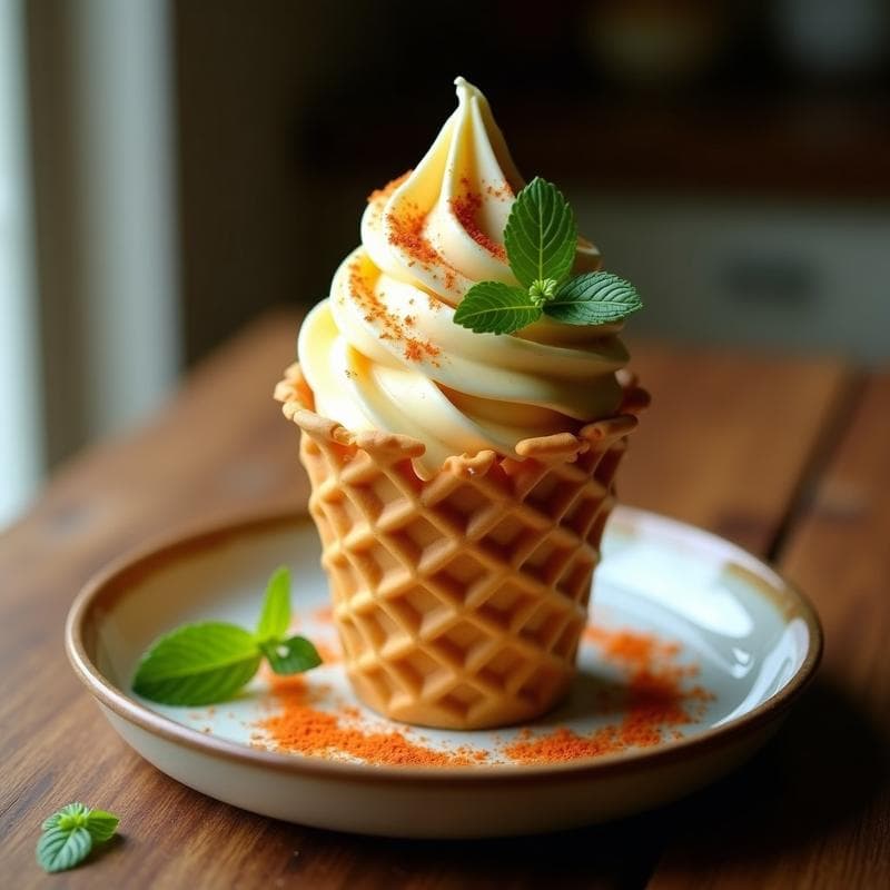 Helado de Caña de Azúcar y Jengibre: Postre Vegano Sin Lácteos con Toque Picante