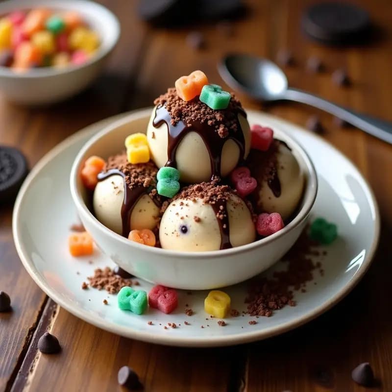 Helado de Cereal con Leche: Postre de Infancia Reinventado con Toppings Extremos