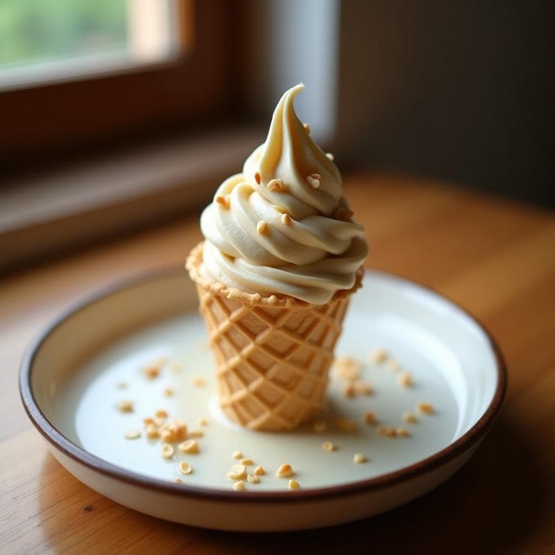 Helado de Pan de Jengibre y Miso Blanco: Postre Japonés Sin Azúcar y Vegano
