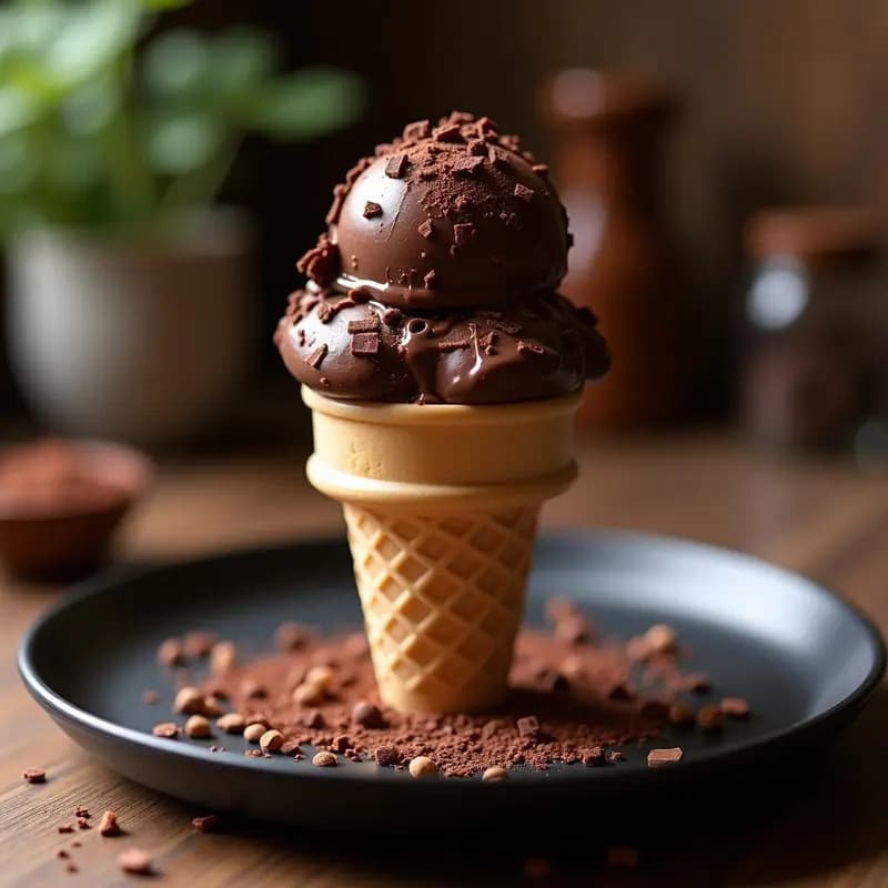 Helado de Pimienta de Sichuan y Chocolate 90%: Postre Chino Innovador Sin Lácteos