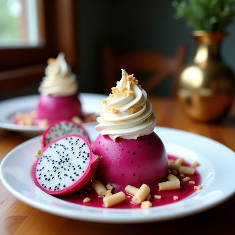 Helado de Pitahaya y Chía: Postre Mexicano Sin Lactosa con Crunch de Coco