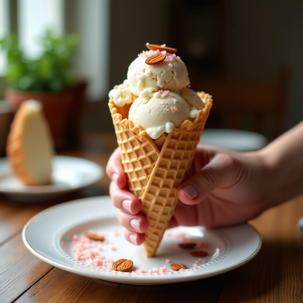 Helado de Turrón de Almendras y Sal de Himalaya: Postre Keto Sin Lácteos